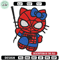 Spiderman Hellokitty Embroidery design, Hellokitty Embroidery, cartoon design, Embroidery File, Digital download.jpg
