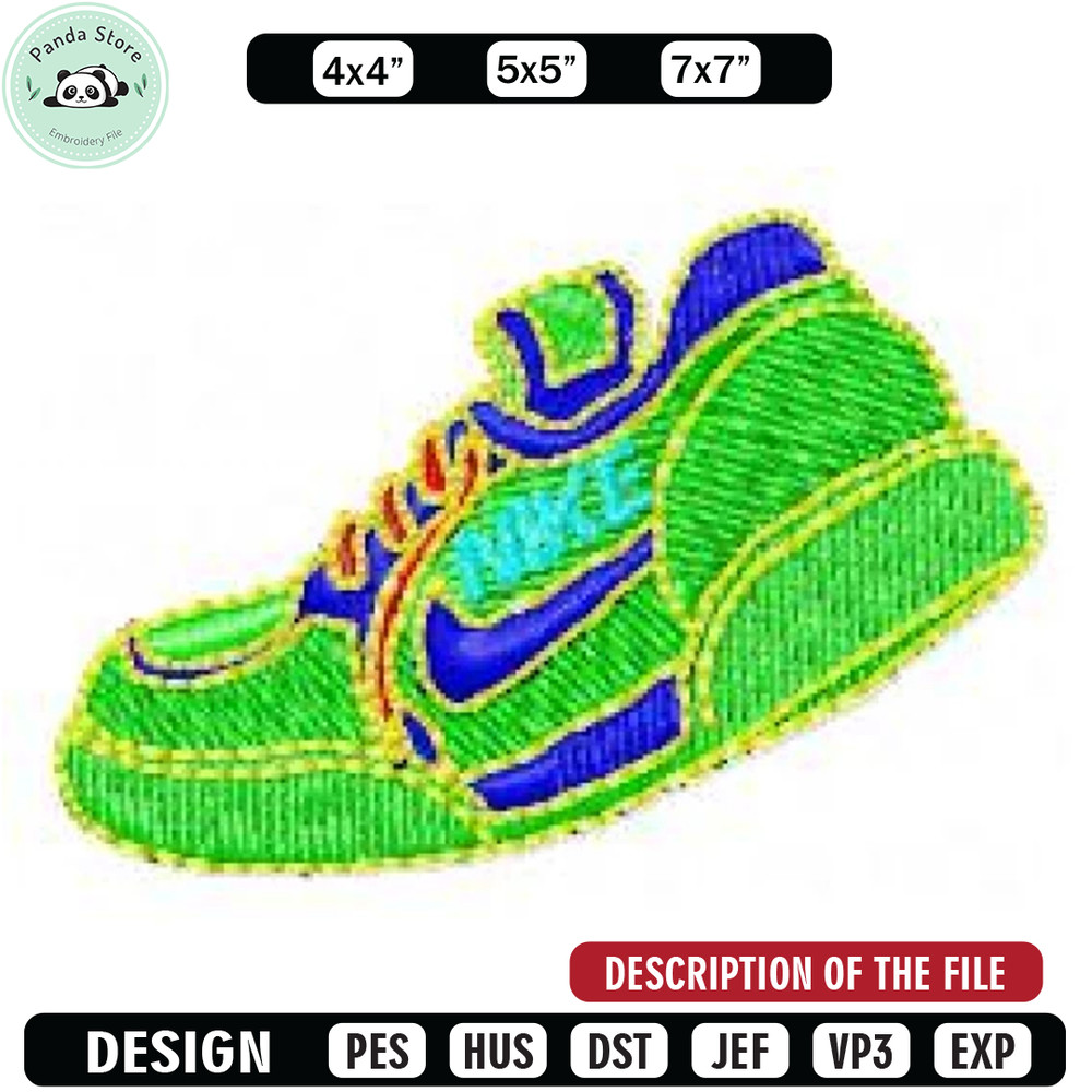 Sportswear shoe embroidery design, Embroidery design, Nike design, Embroidered shirt, Logo Embroidered, digital download.jpg