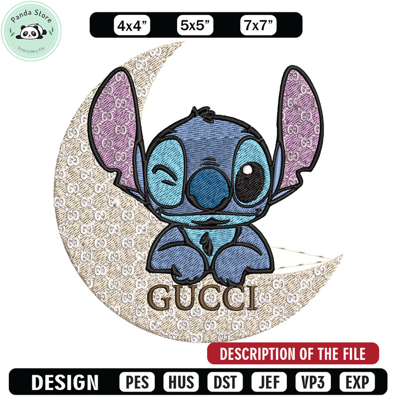 Stitch gucci Embroidery Design, Gucci Embroidery, Embroidery File, Logo shirt, Sport Embroidery, Digital download 1.jpg