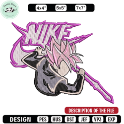 super saiyan rose embroidery design, dragon ball embroidery, nike design, anime design, anime shirt, digital download