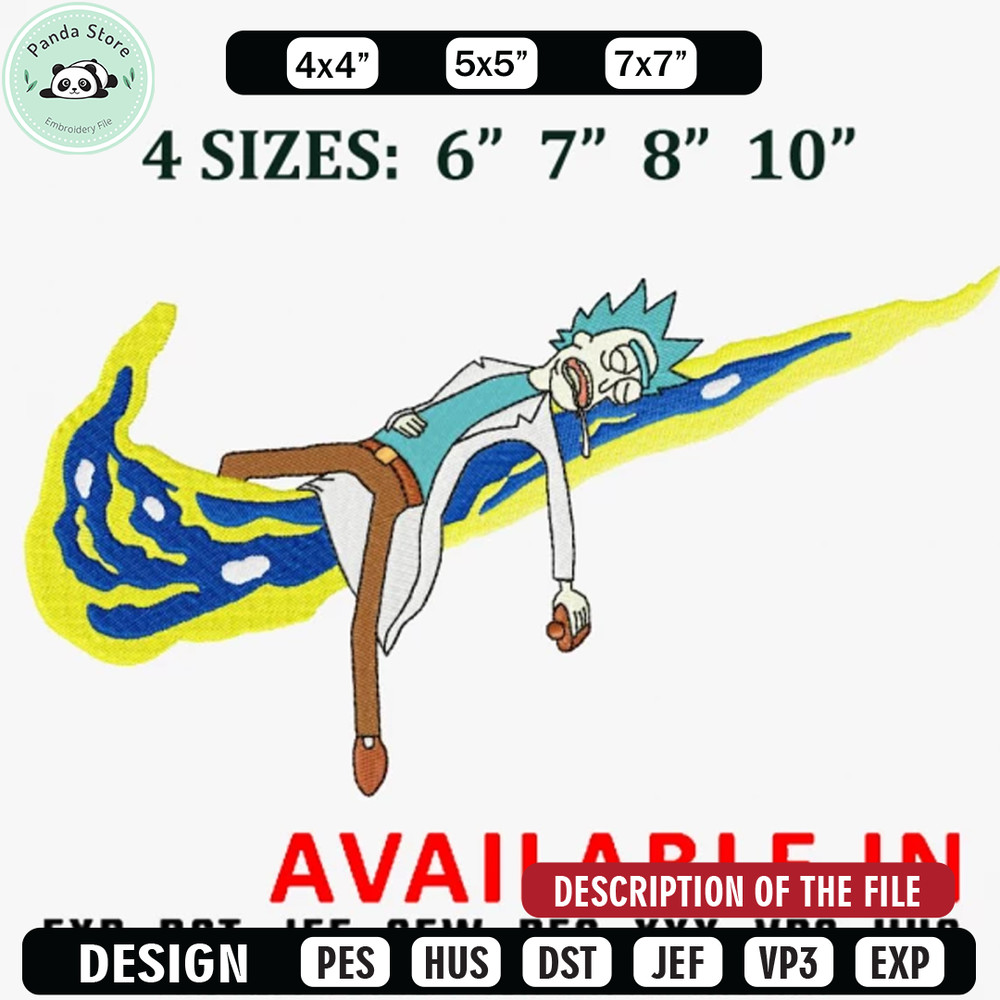 Swoosh x rick embroidery design, Embroidered shirt, Brand Embroidery, Brand design, Brand shirt, digital download.jpg