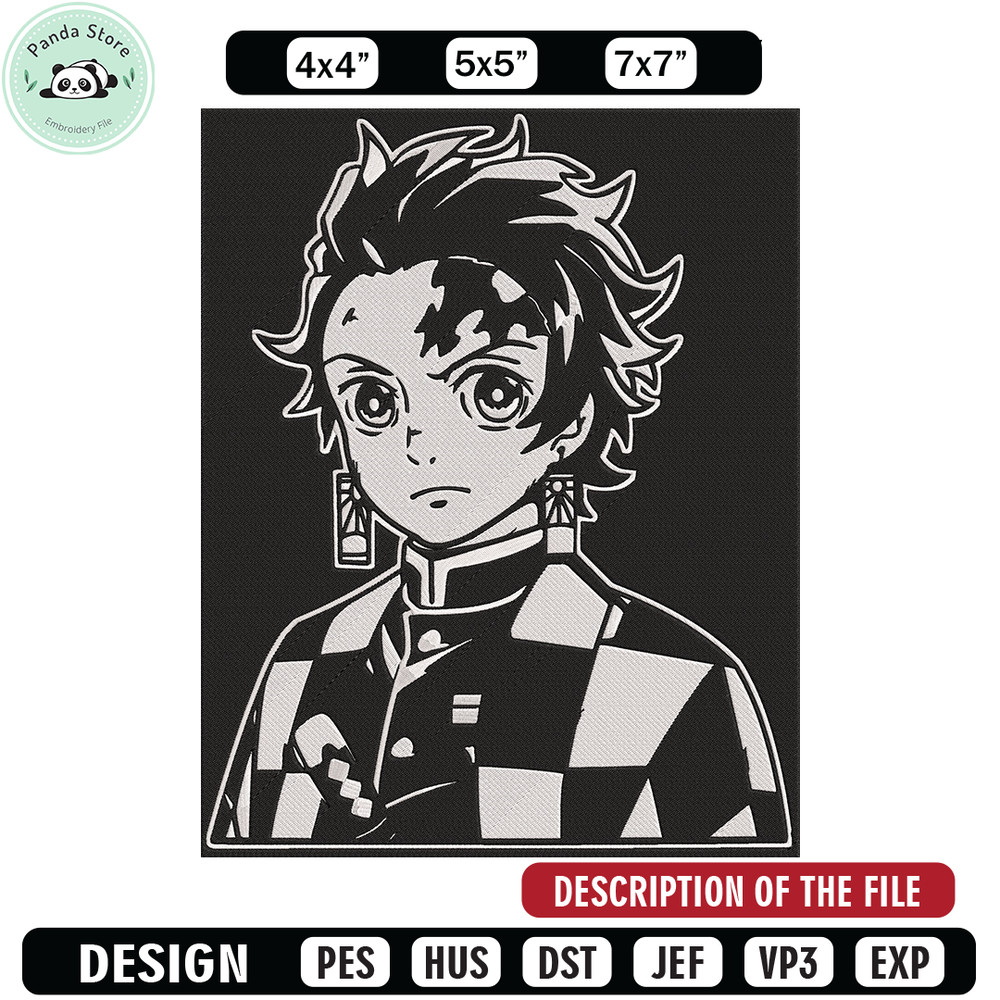 Tanjiro poster Embroidery Design, Demon slayer Embroidery, Embroidery File,Anime Embroidery,Anime shirt,Digital download.jpg