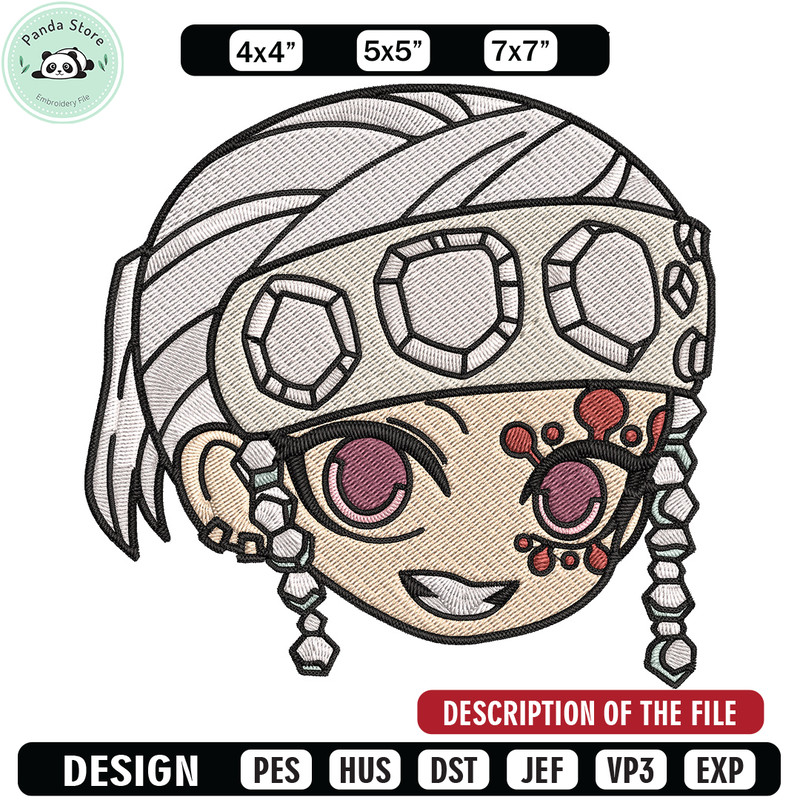 Tengen sticker Embroidery Design, Demon slayer Embroidery, Embroidery File, Anime Embroidery, Digital download 1.jpg