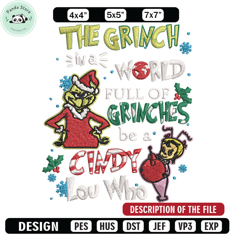 The grinch logo Embroidery design, Grinch christmas Embroidery, Grinch design, Embroidery File, Instant download.jpg