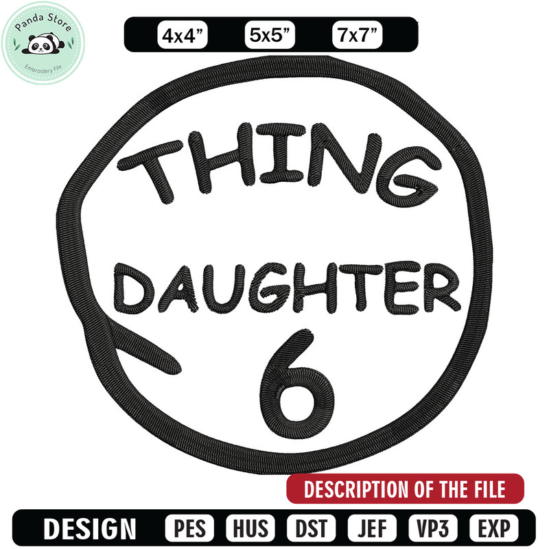 Thing daughter Embroidery Design, Embroidery File, logo Embroidery, logo shirt, Embroidery design, Digital download.jpg