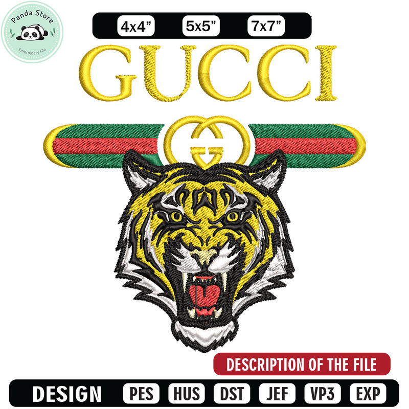 Tiger gucci Embroidery Design, Gucci Embroidery, Brand Embroidery, Logo shirt, Embroidery File, Digital download.jpg