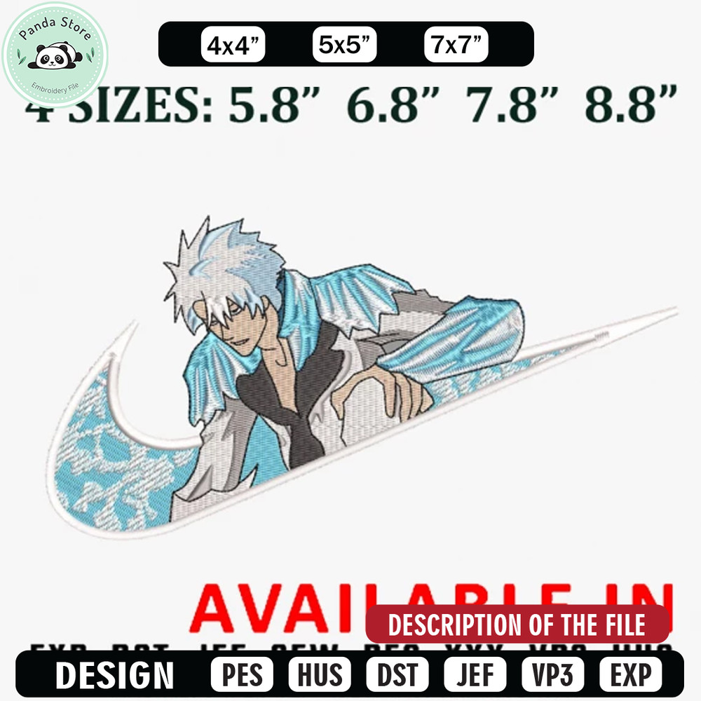 Toshiro x logo nike embroidery design, Anime Embroidery, Anime shirt, Anime design, Embroidered shirt, digital download.jpg