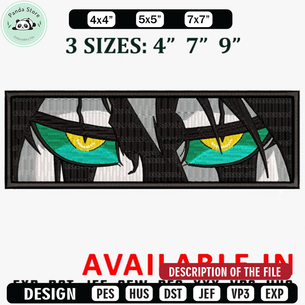 Ulquiorra embroidery design, Anime Embroidery, Anime shirt, Anime design, Embroidered shirt, digital download.jpg