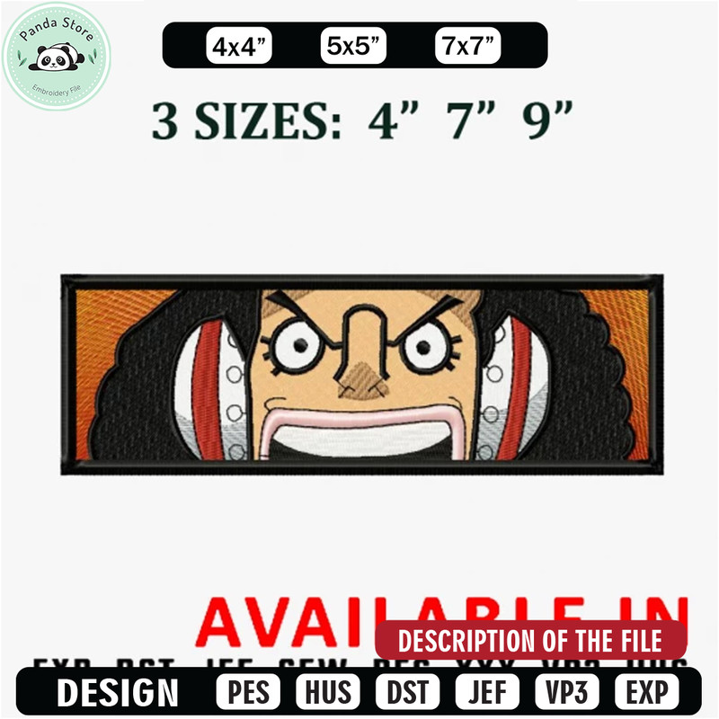 Usopp eyes embroidery design, Anime Embroidery, Anime shirt, Anime design, Embroidered shirt, digital download.jpg