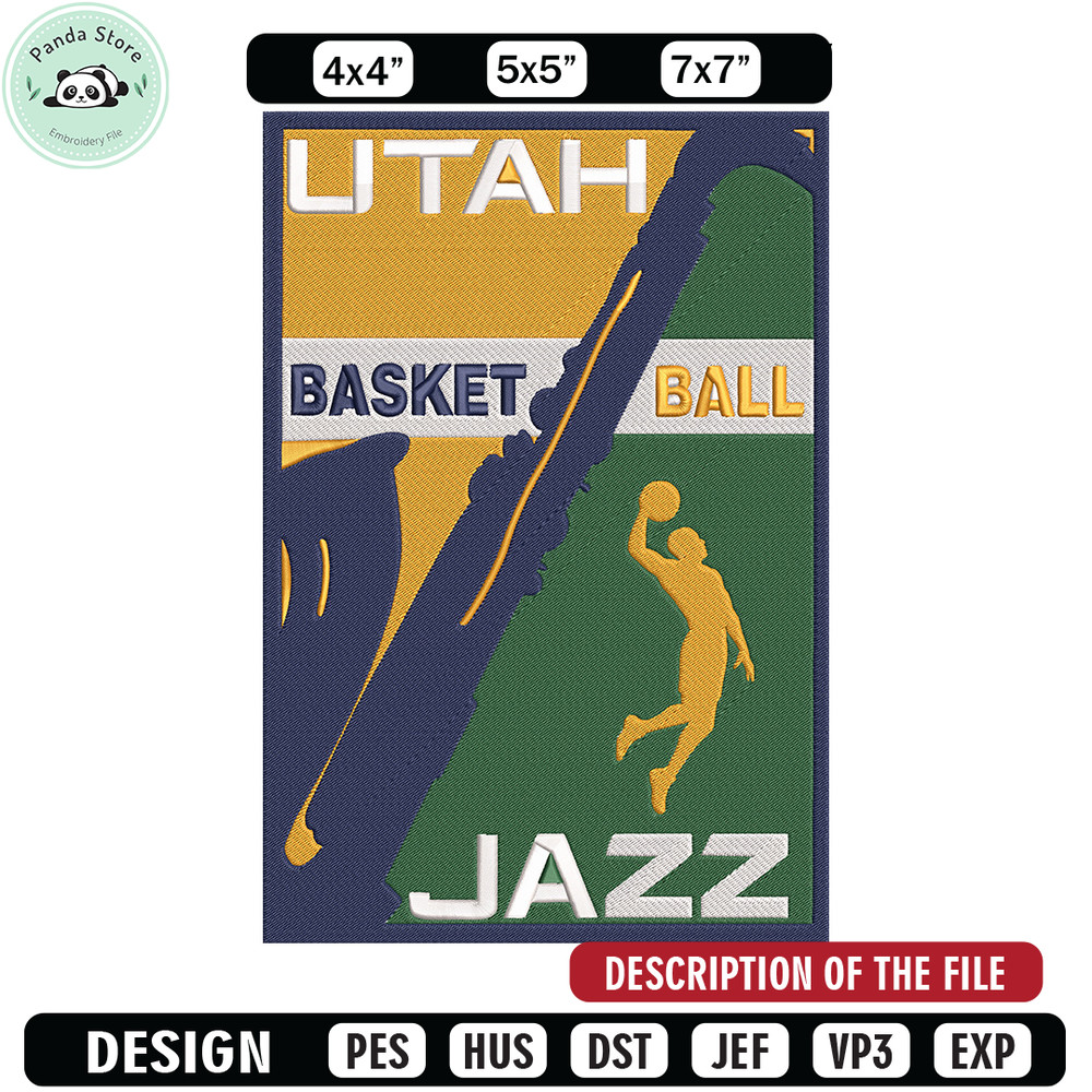 Utah Jazz logo embroidery design, NBA embroidery, Sport embroidery,Embroidery design, Logo sport embroidery.jpg