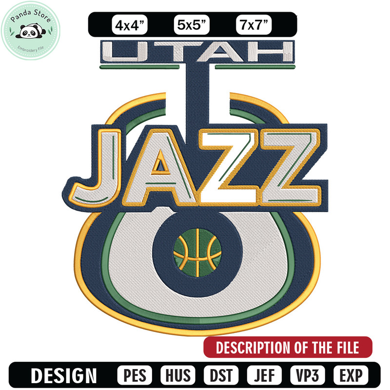 Utah Jazz logo embroidery design, NBA embroidery,Sport embroidery,Embroidery design, Logo sport embroidery.jpg