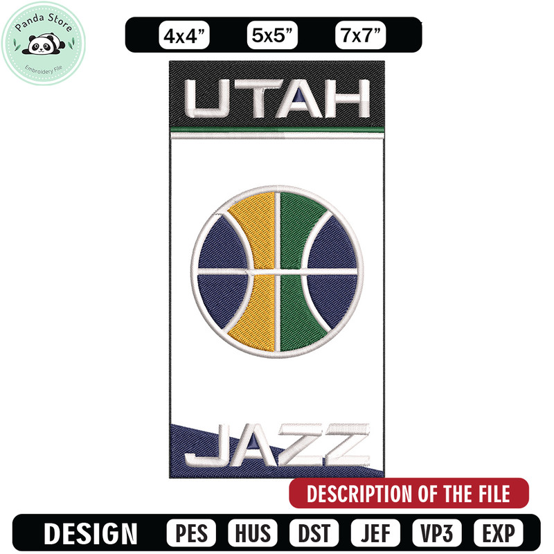 Utah Jazz logo embroidery design,NBA embroidery, Sport embroidery, Embroidery design, Logo sport embroidery 1.jpg
