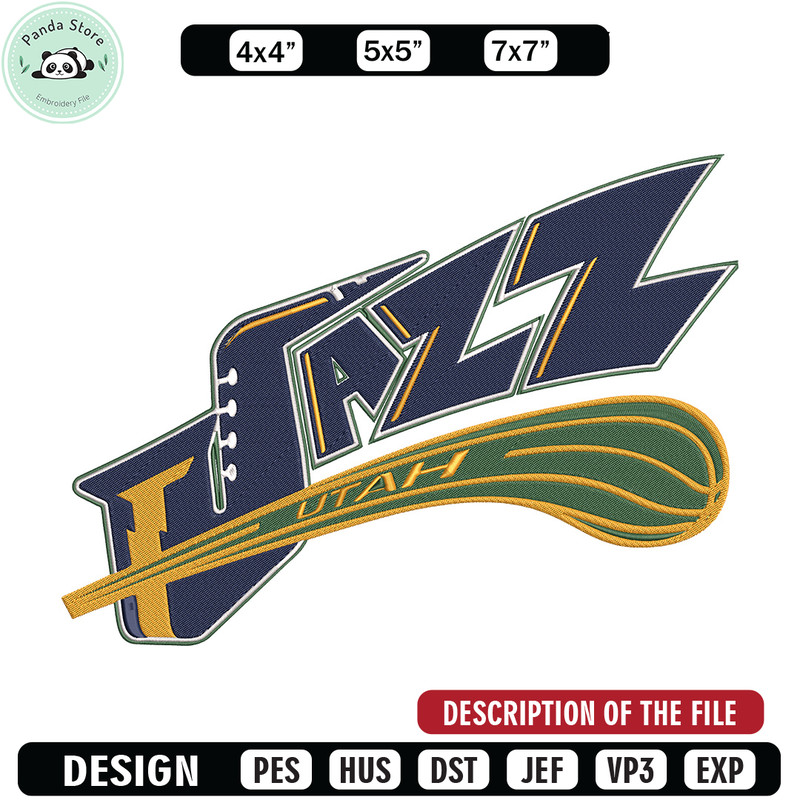 Utah Jazz logo embroidery design,NBA embroidery, Sport embroidery, Embroidery design, Logo sport embroidery.jpg