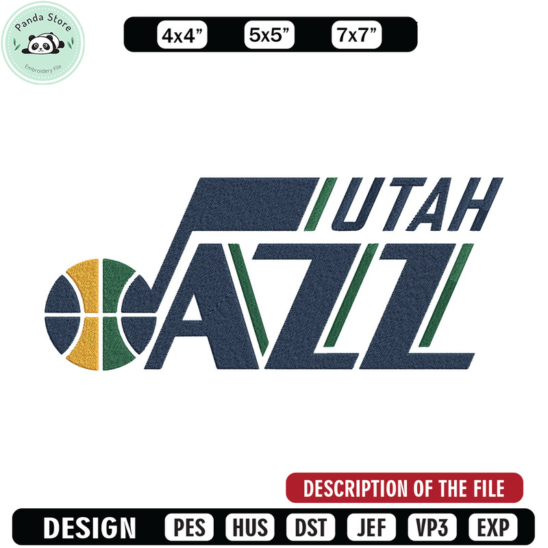 Utah Jazz logo embroidery design,NBA embroidery,Sport embroidery, Embroidery design, Logo sport embroidery 1.jpg