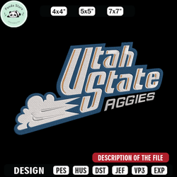 utah state logo embroidery design,ncaa embroidery, sport embroidery, logo sport embroidery, embroidery design
