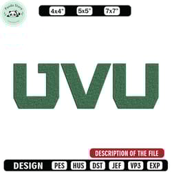 utah valley logo embroidery design, basketball embroidery, sport embroidery, logo sport embroidery, embroidery design