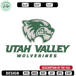 utah valley university embroidery design, ncaa embroidery, sport embroidery, embroidery design, logo sport embroidery