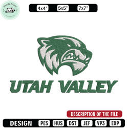 utah valley wolverines logo embroidery design, ncaa embroidery, sport embroidery,logo sport embroidery,embroidery design