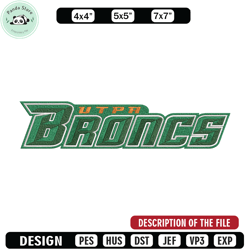 utrgv broncs logo embroidery design,ncaa embroidery,sport embroidery,logo sport embroidery,embroidery design