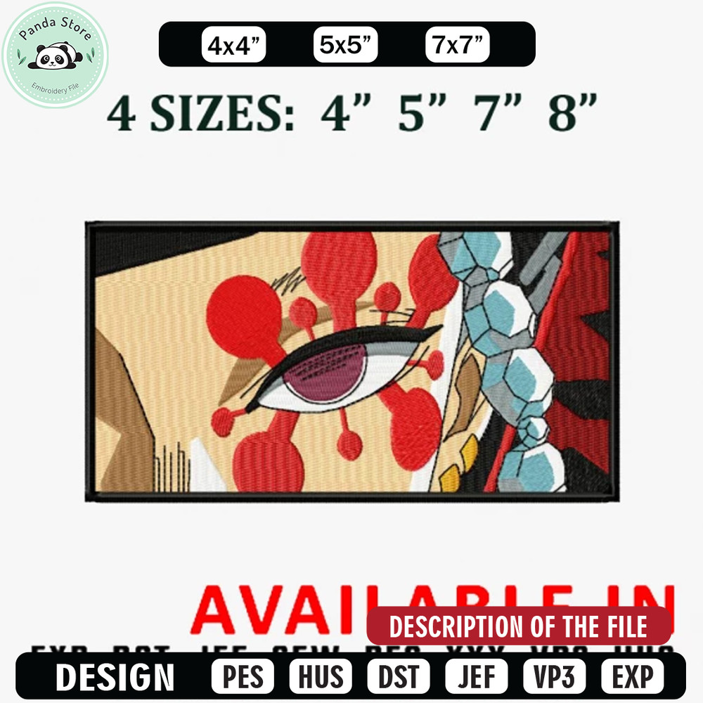 Uzui tengen eyes embroidery design, Anime Embroidery, Anime shirt, Anime design, Embroidered shirt, digital download.jpg