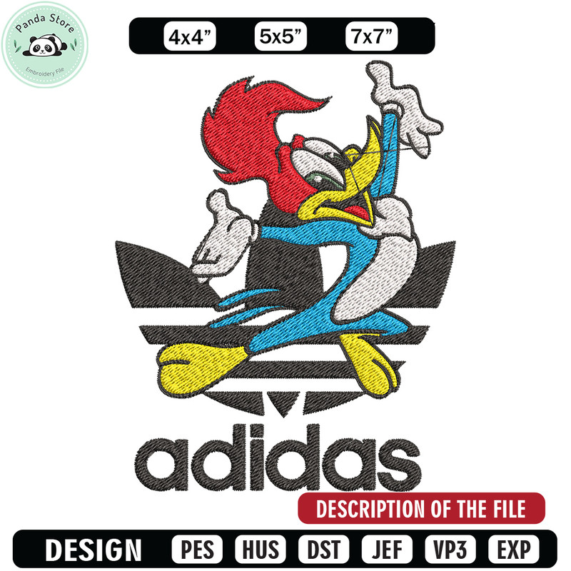 Woody cartoon Embroidery Design, Adidas Embroidery, Embroidery File, Brand Embroidery, Logo shirt, Digital download.jpg