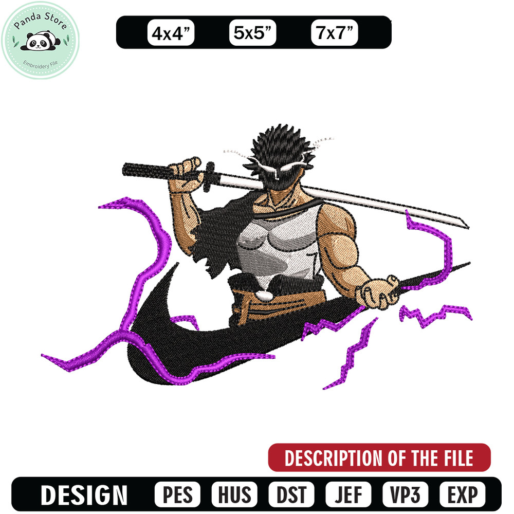 Yami Sukehiro Nike embroidery design, Black Clover embroidery, Nike design, anime design, anime shirt, Digital download.jpg