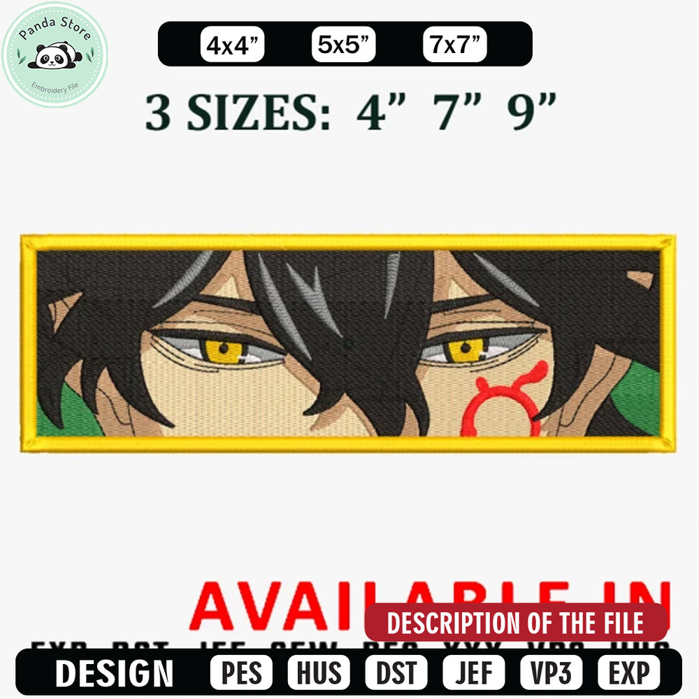 Yuno eyes embroidery design, Anime Embroidery, Anime shirt, Anime design, Embroidered shirt, digital download.jpg