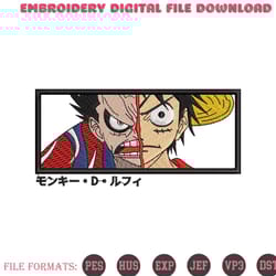 luffy x luffy gear 4 embroidery one piece anime