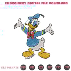 donald duck disney embroidery digital file