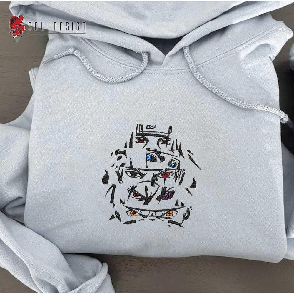 All Eyes On Me Embroidered Crewneck, Naruto Embroidered Sweatshirt, Inspired Embroidered Manga Anime Hoodie.jpg