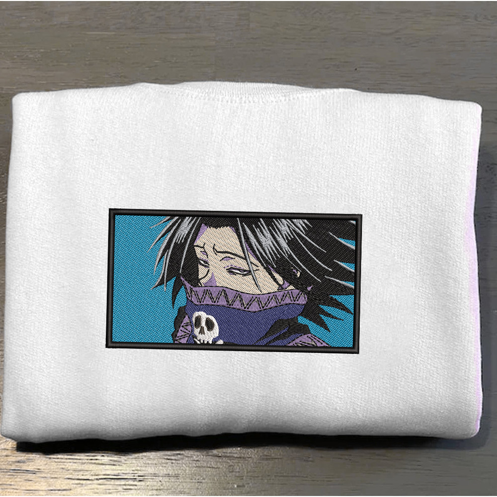 Feitan Embroidered Crewneck, Hunter x Hunter Embroidered Sweatshirt, Inspired Embroidered Manga Anime Hoodie.jpg