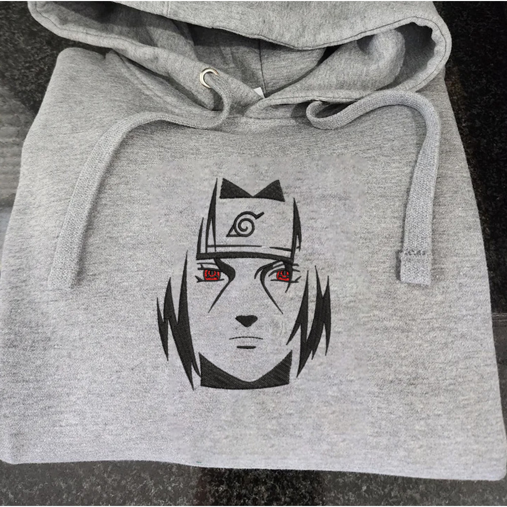 Itachi Embroidered Crewneck, Naruto Embroidered Sweatshirt, Inspired Embroidered Manga Anime Hoodie 2.jpg
