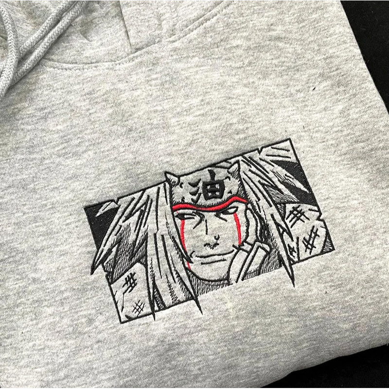 Jiraiya Embroidered Crewneck, Naruto Embroidered Sweatshirt, Inspired Embroidered Manga Anime Hoodie 1.jpg