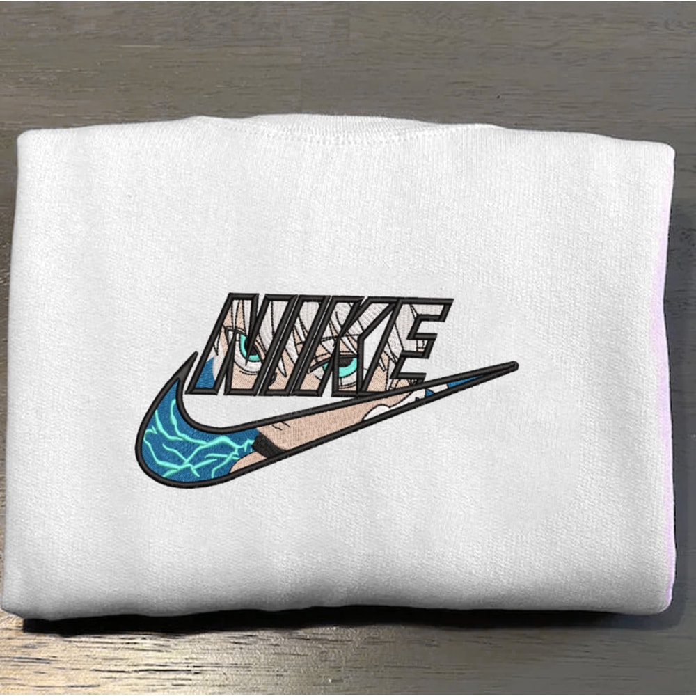 Killua Zoldyck Nike Embroidered Crewneck, Hunter x Hunter Embroidered Sweatshirt,Inspired Embroidered Manga Anime Hoodie 1.jpg