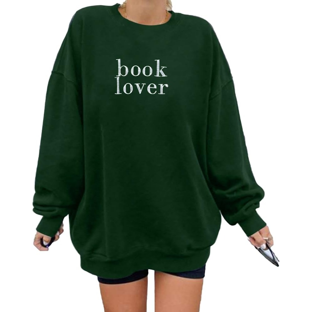 Book Lover Embroidered Sweatshirt Women Funny Reading Book Long Sleeve Shirt Casual Teacher Pullover Tops.jpg