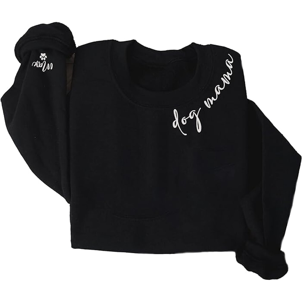 Custom Embroidered Dog Mama Sweatshirt, Custom Nickname And Pet Name, Dog Mom Gifts For Women, Dog Mom Sweatshirt.jpg