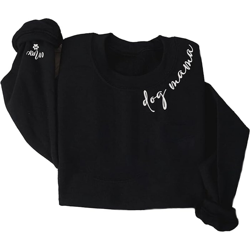Custom Embroidered Dog Mama Sweatshirt, Custom Nickname And Pet Name, Dog Mom Gifts For Women, Dog Mom Sweatshirt.jpg