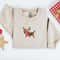 Embroidered Christmas Dog Sweatshirt, Beagle Dog Christmas Sweatshirt For Family.jpg