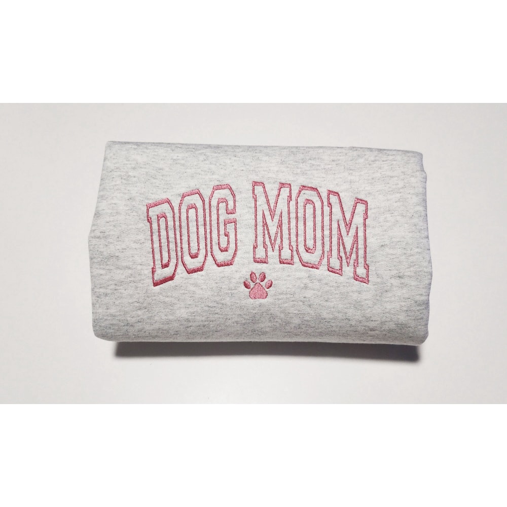 Embroidered Dog Mama Sweatshirt, Embroidered Christmas Sweatshirt Gift For Mother.jpg