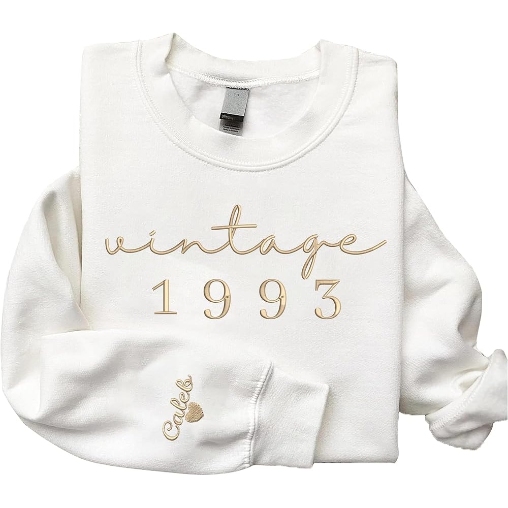 Givesmiles Custom Embroidered Vintage 1993 Sweatshirt And Hoodies, Birthday Gift Perfect, Custom Name On Sleeve With Initial Heart.jpg