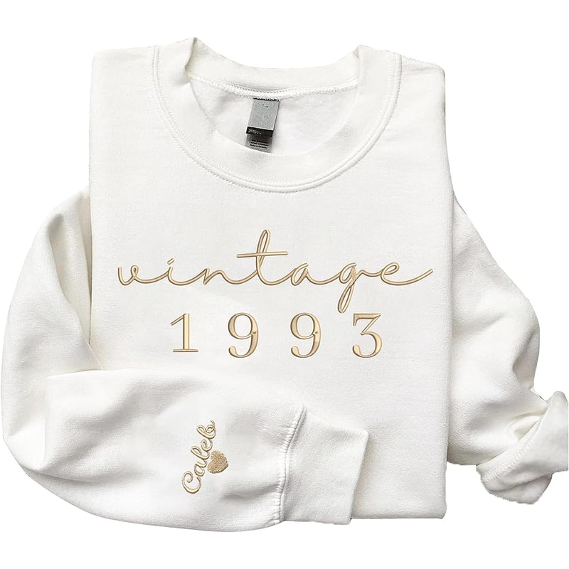 Givesmiles Custom Embroidered Vintage 1993 Sweatshirt And Hoodies, Birthday Gift Perfect, Custom Name On Sleeve With Initial Heart.jpg