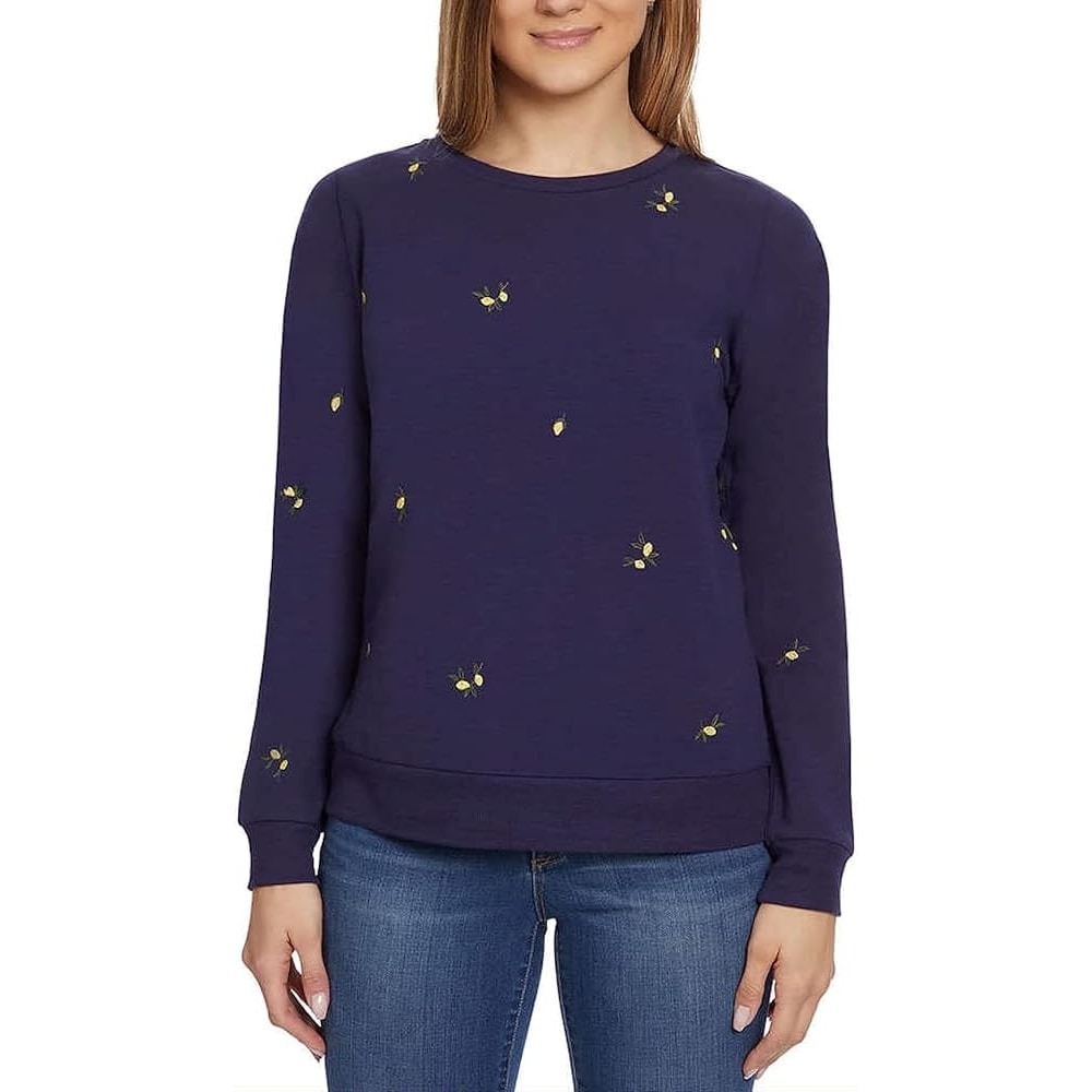 Gloria Vanderbilt Ladies' Embroidered Crewneck Long Sleeve Pullover.jpg