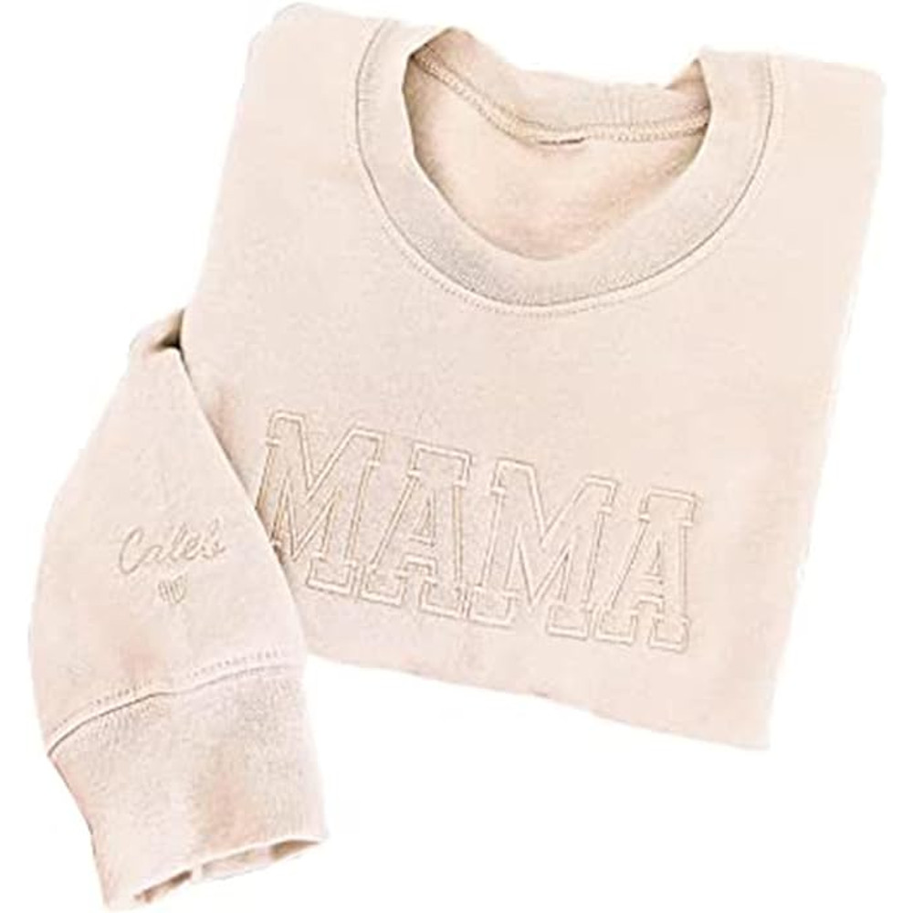 Mama Sweatshirt Embroidered Kids Name, Personalized Mom Embroidered Sweatshirt For Mama, Gifts For Mom Sweatshirt Mother's Day.jpg
