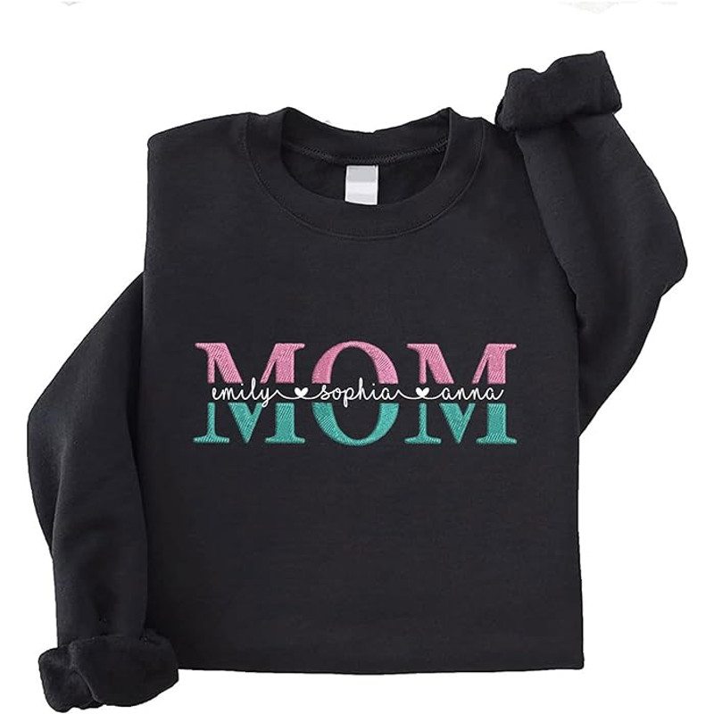 Personalized Mom Embroidered Crewneck Sweatshirt, Mom Sweatshirt, Mama Sweatshirt, Mom Embroidered.jpg