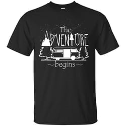 the adventure begins camping t shirts, sport t-shirt, valentine gift