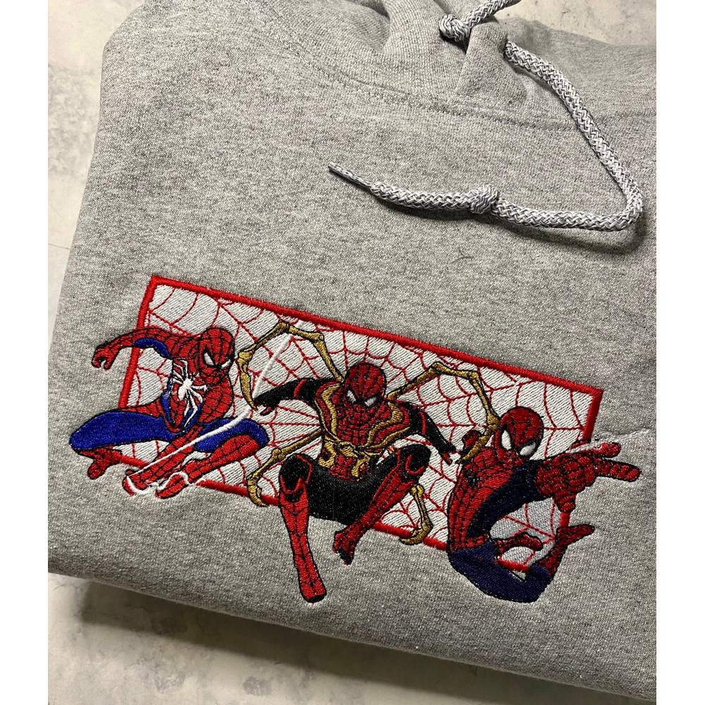 3 Spiderman Marvel Embroidered Shirt, Spiderman Embroidery T-Shirt, Spiderman Embroidered Sweatshirt, Spiderman Embroidered Polo Shirt 2.jpg