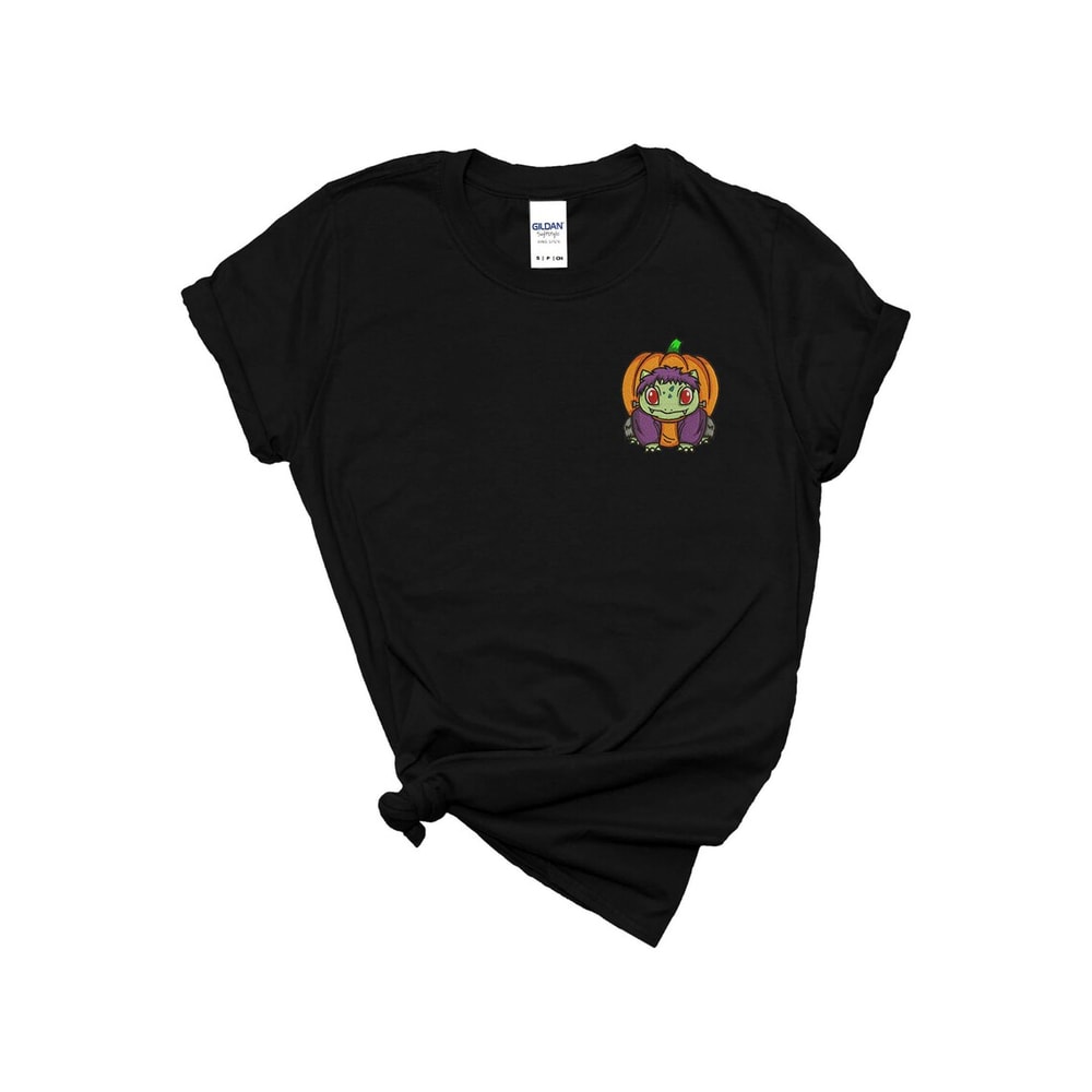 Bulbasaur Frankenstein Halloween Embroidered Shirt, Pumpkin Embroidered Shirt, Halloween Shirt 3.jpg