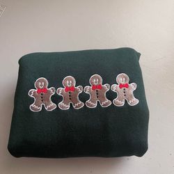 Christmas Ginger Bread Embroidered Sweatshirt