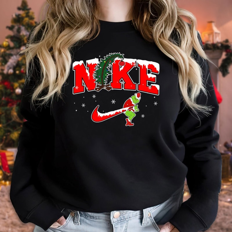 Grinch Christmas Snow Embroidered Sweatshirt Inspired Crewneck Sweatshirt Christmas Xmas.jpg