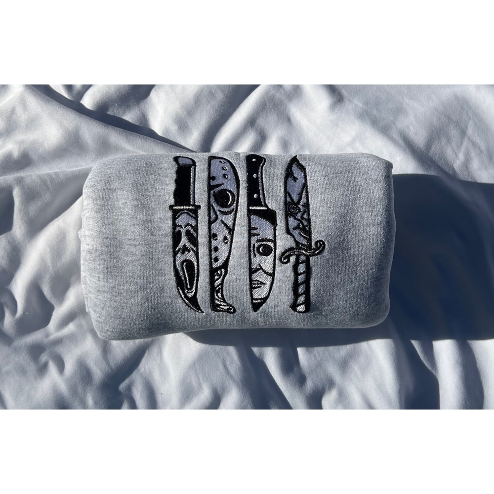 Knife Halloween Collection Embroidered Shirt, Halloween Embroidery T-Shirt, Halloween Embroidered Sweatshirt, Halloween Embroidered Polo Shirt.jpg